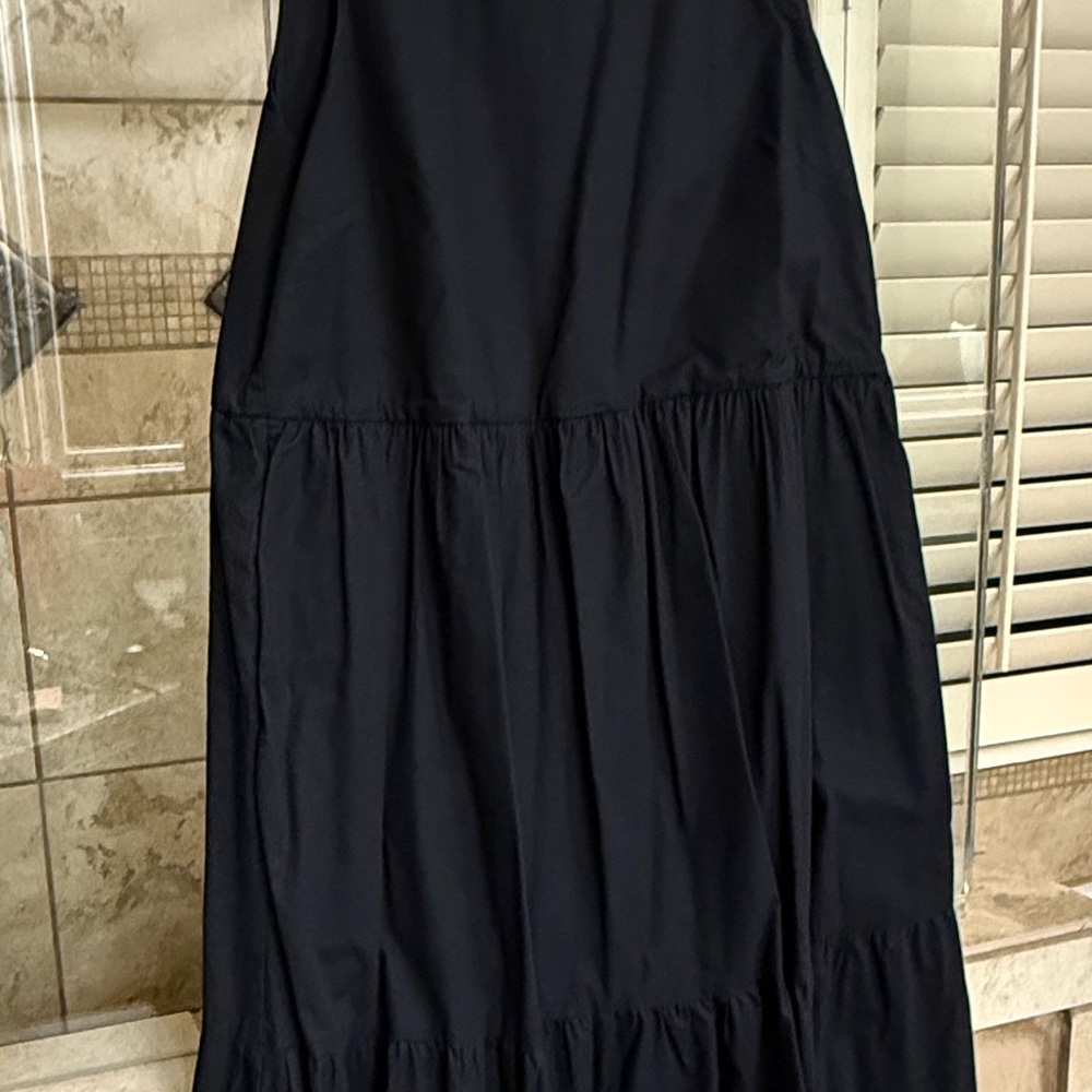 Black Tiered Midi Skirt - Women